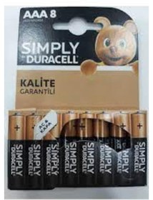 Resim Duracell Simply LR03/MN2400 AAA Kalem Pil 8'li 