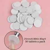 Resim Elektrikli Ayak Törpüsü & Nasır Giderici için 50 Adet Yedek Zımpara Diskleri - 25mm (0.984 İnç) Yuvarlak Aşındırıcı Pedler Pürüzsüz Ayaklar, Eller ve Tırnak Bakımı için 