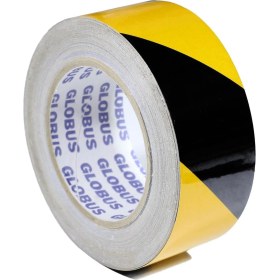 Resim Nzb Globus Reflektörlü Reflektif Fosforlu Şerit Bant Ikaz Bandı Sarı-Siyah (5 Metre) 