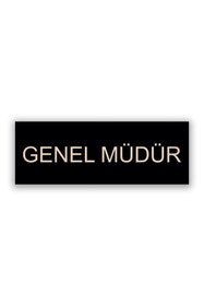 Resim Aldebaran Reklam Siyah Ahşap Genel Müdür Yönlendirme Yazısı 23x8 cm 