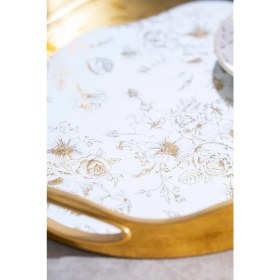 Resim Acar Rosa 2'li Gold Cam Tepsi 43.5 / 37.5 cm 