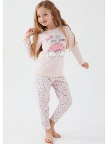 Resim Roly Poly 3098 We So Sweet Melanj Kız Çocuk Pijama Takım Pembe 