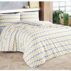 Resim Üntaş Sarı Zigzak Tek Kişilik Nevresim Seti 