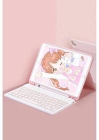 Resim Muratech Newface İpad Pro 11 2022 Kılıf Kc01 Smart Klavyeli Tablet Kılıfı - Pembe 