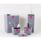 Resim Pri̇manova Toskana 5 Parça Banyo Seti̇ Gri̇ 