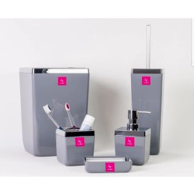 Resim Pri̇manova Toskana 5 Parça Banyo Seti̇ Gri̇ 