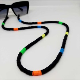 Resim Sibelya Aksesuar Siyah - Neon Fi?mo Boncuk Unisex Gözlük Askısı Sa1375 