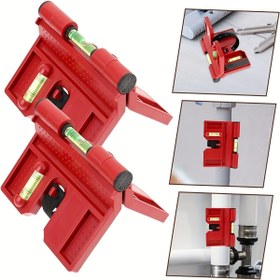 Resim 1 adet Kırmızı Katlanabilir Manyetik Post Seviyesi Elastik Döngü ile - Eller Serbest, Montaj Gerektirmez, Plastik Yapı, İnşaat ve Kendin Yap Projeleri için İdeal, İnşaat Seviyesi|Elastik Döngü Tasarımı|Dayanıklı Plastik 