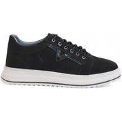 Resim 2182-dropland Hakiki Deri Üst Kalite Anatomik Tabanlı Erkek Günlük Sneakers Ayakkabı Siyah - Antrasit 