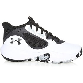 Resim Under Armour UA GS Lockdown 6 Siyah - Beyaz Erkek Çocuk Basketbol Ayakkabısı 3025617-101 