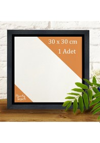 Resim Siyah Çerçeveli Tuval 30 x 30 CM Kare Profesyonel %100 Pamuk Boş Tablo 