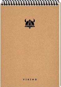 Resim Keskin La Plume Viking 17x24cm Bloknot Kraft Kapak 60yp. Çizgili Üstten Spiralli 145491-99 