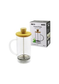 Resim French Press Bambu Kapak 600ml Cam Bitki Süzgeçi 5311 Renkli 