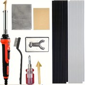 Resim 100W Sıcaklık Kontrollü Plastik Kaynak Kiti PVC Lehimleme Demiri Tabanca Araba Tamponu Onarım Aracı Hızlı Isıtma Plastik Kaynakçı 