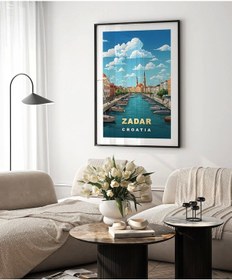 Resim Çerçevesiz Poster Zadar Hırvatistan Kıyı Manzarası 