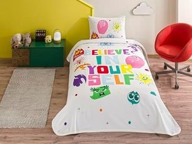 Resim TAÇ Disney Inside Out Standart Pamuk Nevresim Takımı, Çok Renkli, Tek Kişilik 