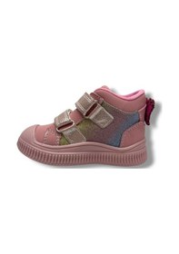 Resim Arzen Bebe 650-26 Simli Deri Sıcak Astar Anatomik Çift Cırtlı Kız Çocuk Bot Pembe Renkli 22-25 Pembe 