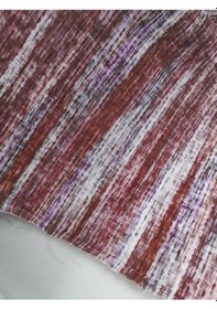 Resim Desenli Bambu Keten Kumaş Kızıl 