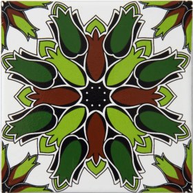 Resim Can Seramik 10x10 cm Cç-79 Kütahya Çini Karo 5'li 1 Paket 