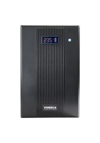 Resim D-1000 1000va Lcd Kesintisiz Güç Kaynağı Line Interactive 2x12v 7ah Ups Bilgisayar Kamera Ofis Pc 