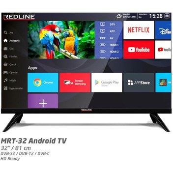 Redline MR-32 32" Uydu Alıcılı Çerçevesiz Led Tv