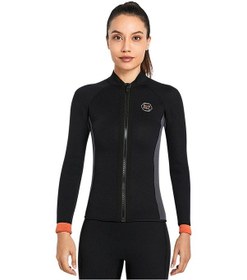 Resim Jzcat 3mm Dalış Elbisesi Kalınlaştırılmış Sıcak Bölünmüş Dalış Elbisesi Büyük Beden Serbest Dalış Sörf Kış Yüzme Takım Elbise-bayanlar' Siyah 