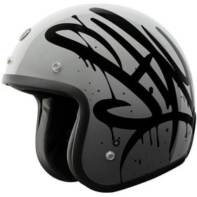 Resim Torc T-50 Del Mar Wild One Açık Motosiklet Kaskı Gri Siyah 
