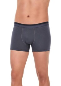 Resim 3 Adet Yıldız Erkek Likralı Formen Boxer Short Füme 369 Füme 