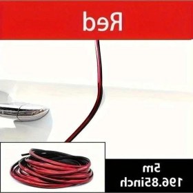 Resim Trendooze Turcoshop11 5m Kırmızı Paslanmaz Kenar Koruması Şerit 