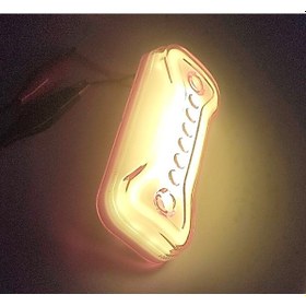 Resim 2 Adet Neon Ledli Mercekli Yan Dorse Lambası 12-24 Volt Turuncu 