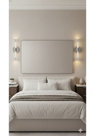 Resim Bhbackhome Bubbleflux Şık Tasarım Modern Ledli Aplik 40 Cm Pilli Gümüş 