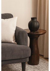 Resim Doğal Masif Ahşap Ceviz Tekli Yan Sehpa Mantar Sehpa - Zigon Ceviz 