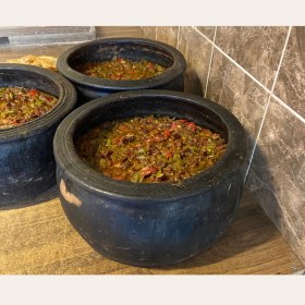 Resim AdenArt Doğal Toprak Kuzuluk Güveç Tencere 20-25 Kişilik 10 Litre 34X15 cm 