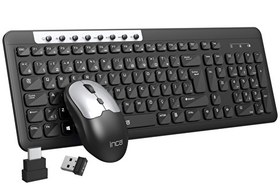 Resim Inca IWS-599 Kablosuz Multimedya Süper Konforlu Çift Alıcılı USB & Type-C Klavye ve Mouse Seti 