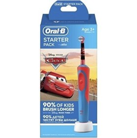 Resim Oral-B Starter Pack Disney Cars Çocuk Şarjlı Diş Fırçası Yedek Başlıklı 
