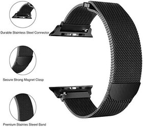 Resim Microsonic Apple Watch Series 7 41mm Kordon Knitted Fabric Loop (Apple Watch Series 7 41mm ile Uyumlu Kordon, Akıllı Saat Kayışı) 
