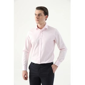 Resim D'S Damat Ds Damat Slim Fit Pembe Düz Nano Care Gömlek 4HE02SG00139M 