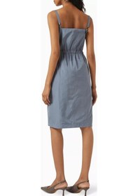 Resim Ronanna Zip Taffeta Dress, Ayarlanabilir Askılı Ve Fermuarlı Günlük Elbise Açık Mavi 
