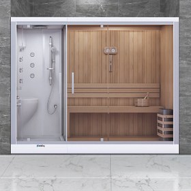 Resim Duvardan Duvara Kompakt Sauna | Mod - 110x190 / Beyaz / Tekneli 
