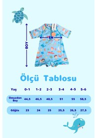 Resim UV Korumalı UPF 50+ Bebek Çocuk Mayosu Journey Under The Sea Mavi 