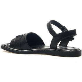 Resim Venüs Kadın Hakiki Deri Toka Detaylı Günlük Sandalet 25y 2512203y Z Siyah Siyah 