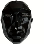 Resim Siyah Geometrik Maske - Şık, Hafif, Tüm Mevsimler İçin Nefes Alabilen Yüz Kapağı, Cadılar Bayramı, Noel, Mardi Gras ve Cosplay İçin Mükemmel, Şenlikli Aksesuar | Geometrik Tasarım | Hafif Maske 