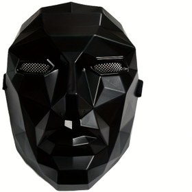 Resim Siyah Geometrik Maske - Şık, Hafif, Tüm Mevsimler İçin Nefes Alabilen Yüz Kapağı, Cadılar Bayramı, Noel, Mardi Gras ve Cosplay İçin Mükemmel, Şenlikli Aksesuar | Geometrik Tasarım | Hafif Maske 