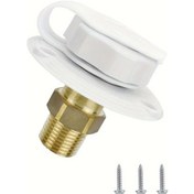 Resim Dashanshop Rv Tatlı Su Girişi Çekvalfli Pirinç Bağlantı 3/4 Nh Dişi 1/2 Npt Erkek Beyaz 