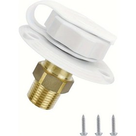 Resim Dashanshop Rv Tatlı Su Girişi Çekvalfli Pirinç Bağlantı 3/4 Nh Dişi 1/2 Npt Erkek Beyaz 