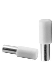 Resim GLASWEN Raf Pimi Plastik Başlı Cam Tutucu Çivisi Mobilya Dolap Pimi Beyaz (100 Adet) 