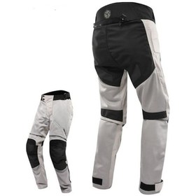 Resim Ebakbak Motosiklet Pantolonu Korumalı Yazlık Aşınmaya Dirençli Kumaş Yan Destek Pedi Motor Pantolon Beyaz 