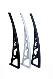 Resim Yapısan Pratik Sundurma Kapı Pencere Üstü 100x450 cm Antrasit Gri 6 mm Levhalı 