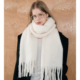 Resim 1 adet Kadın Zarif Kalın Polar Eşarp - Yumuşak Mavi/Pembe/Beyaz Kışlık Sıcaklık Şal, Püsküllü, Dayanıklı Polyester, Resmi ve Günlük Kombinler İçin Mükemmel, İdeal Noel ve Yılbaşı Hediyesi, Kış Moda Aksesuarı, Sofistike Stil, Yumuşak Doku 