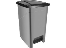 Resim Özbience Şık 25 Litre Antrasit Pedallı Çöp Kovası, Banyo ve Mutfak Için 